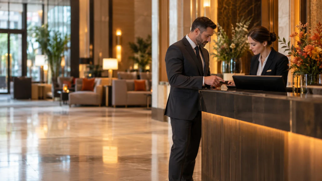Diskrete Sicherheitspräsenz in Abstimmung mit der Hotelrezeption.